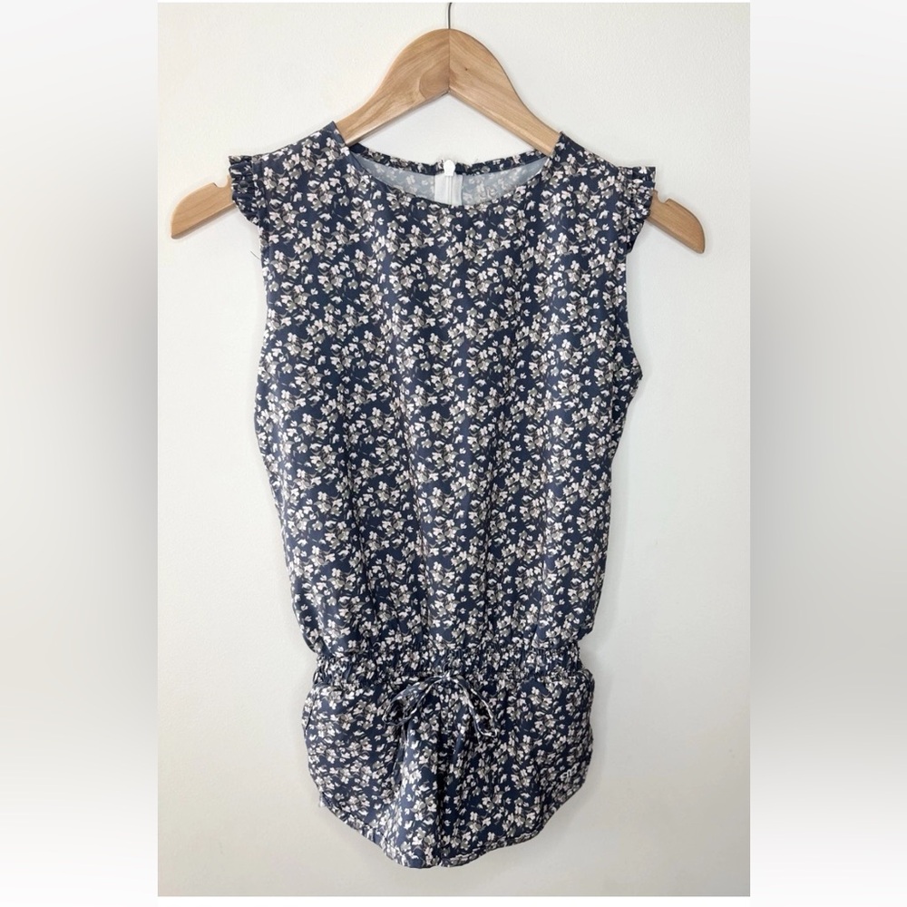 Albion Fit Girls Mini Pursuit Romper Flower Print 8 Ruffles Pockets Tie Waist EU